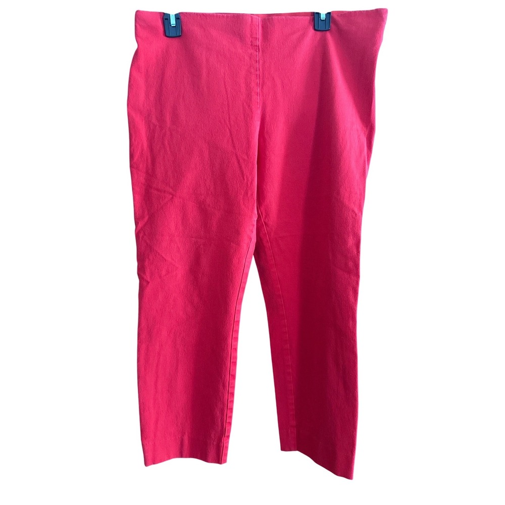 Ralph Lauren Women's Red Straight Leg Cropped Pants Size 14